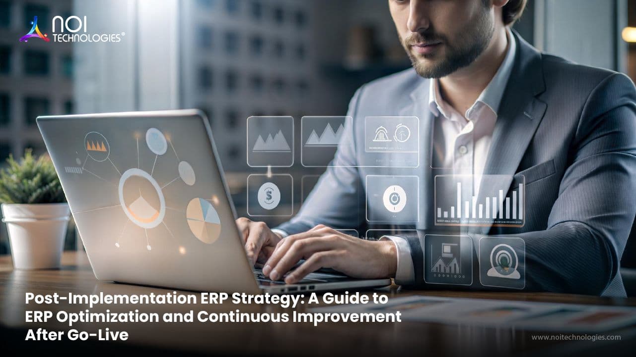Post-implementation ERP strategy for user adoption, system optimization, performance monitoring, support, and continuous improvement